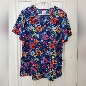 Dickies floral scrub top size XL